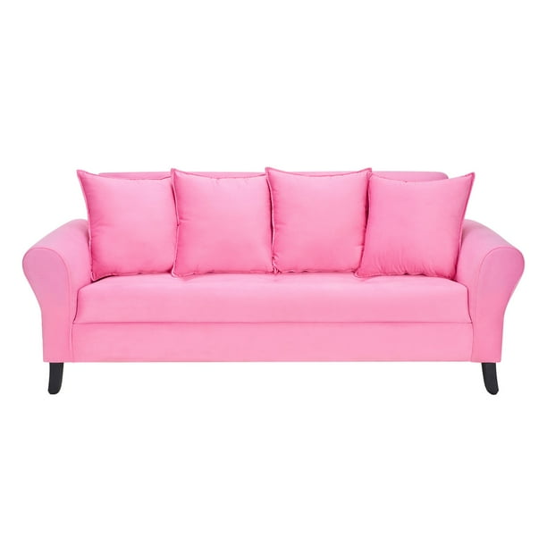 La Felpa Di LuÃ¬ E SofÃ¬ Sofa Lua 3c Pouf Felpa 20 Rosado