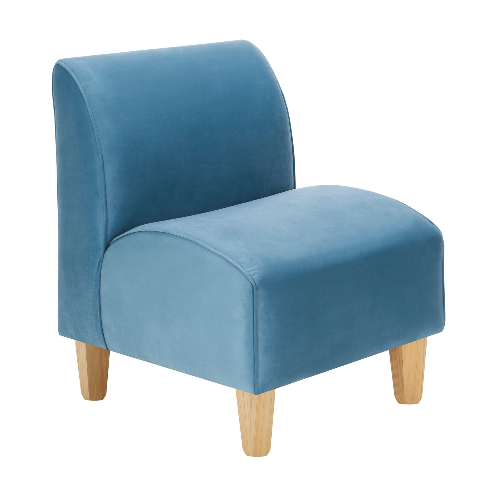 Bodevir - Poltrona Soft 1c Felpa 05 Azul Petroleo