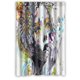 thumbnail image 1 of Cortina de ducha con diseño de acuarela de una hermosa niña con flores, diseño pensativo a mano, con ganchos, tamaño 48 x 72 pulgadas, 1 of 3