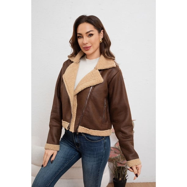 Chaqueta Tipo Piloto Mujer Cruzada Forro Interior Chiporro Moda 7585