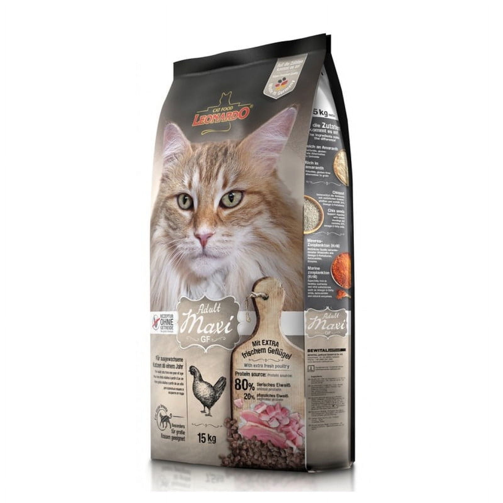 Leonardo - Alimento Super Premiun Para Gatos Grandes Adultos Sabor Pollo 1.8kg