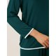 thumbnail image 5 of INSPIRE CHIC Conjunto de Pijama de Mujer de Rayón con Manga Larga y Cuello con Muesca, Ropa de Dormir con Ribete en Contraste, Conjunto de Pantalones Suaves para Estar en Casa L Verde, 5 of 6