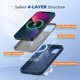 thumbnail image 3 of Funda Miracase de Silicona y Magnética para iPhone 13 – Azul Oscuro, 3 of 8