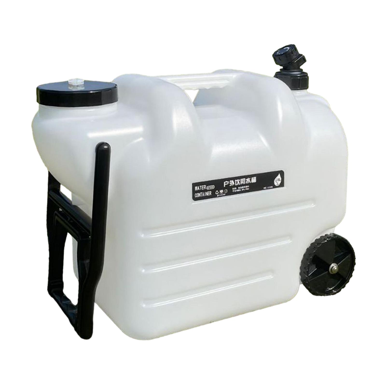 Magideal - Contenedor De Agua Portátil De 28 L Con Grifo, Jarra De Agua, Tanque De Agua, Contenedor De Almacenamiento De Agua Multifunción Para Acampar Al Aire L Blanco