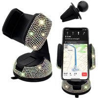 Genérico - Soporte Universal De Cristal Para Teléfono De Coche - Ajustable En 360 Grados, Seguro Para El Salpicadero, La Rejilla De Ventilación Y El Parabrisas - Compatible Con Todos Los Smartphones-Colorido