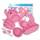 thumbnail image 1 of Set 10 Piezas Platos Comer Bebé Silicon Color Rosa Rosado, 1 of 10