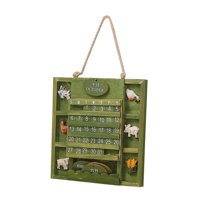 Ioensy - Calendario De Pared De Madera Ajustable, Elegante Decoración De Pared Para Dormitorio, Tienda, Oficina