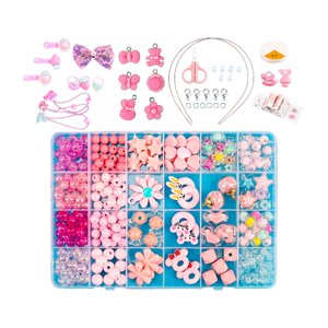 Magideal - Juego De Fabricación De Pulseras De , Para Hacer Pulseras, Con Caja De Almacenamiento, Regalo De Cumpleaños Diy, Juego De Joyería De Estilo D