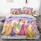 thumbnail image 1 of Juego de edredón de 3 piezas con diseño de princesas de dibujos animados, decoración de cama para adolescentes y niños (03, individual 172 x 218 cm + 50 x 76 cm), 1 of 6