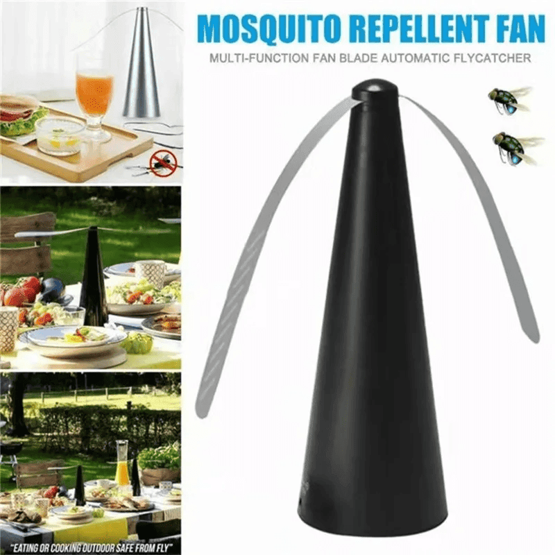 Ventilador Repelente De Moscas Fancysky, 2 Unidades Plegables Y Colgantes, Para Interior Y Exterior, Funciona Con USB O Pilas