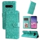 thumbnail image 4 of Funda tipo cartera FOXDOCK para Samsung Galaxy S10 , diseño girasol en relieve, cuero PU, cierre magnético, soporte y tarjetero, 4 of 5