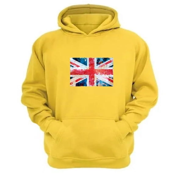 Polerón Canguro Reino Unido Amarillo Talla Xs Unisex