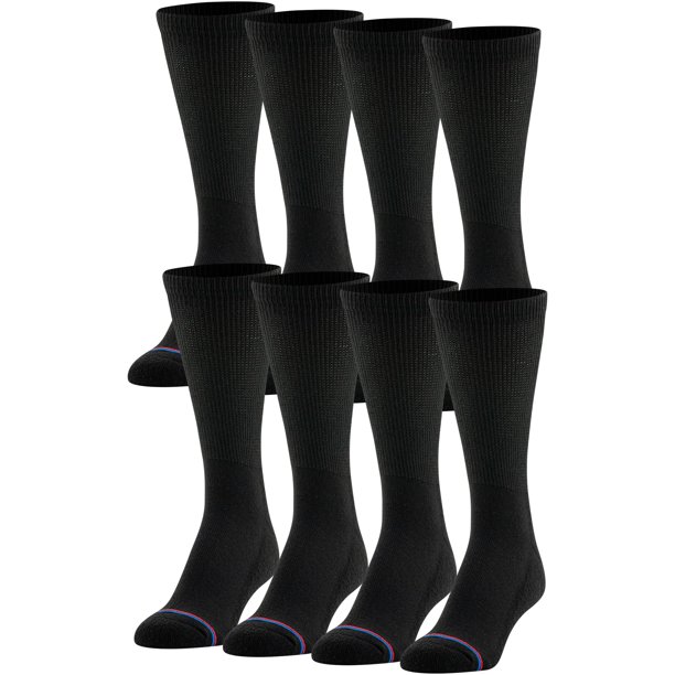 Calcetines MediPeds Diabetic Crew para hombre de 9 a 12 años y mujer de 10 a 13 años, color negro