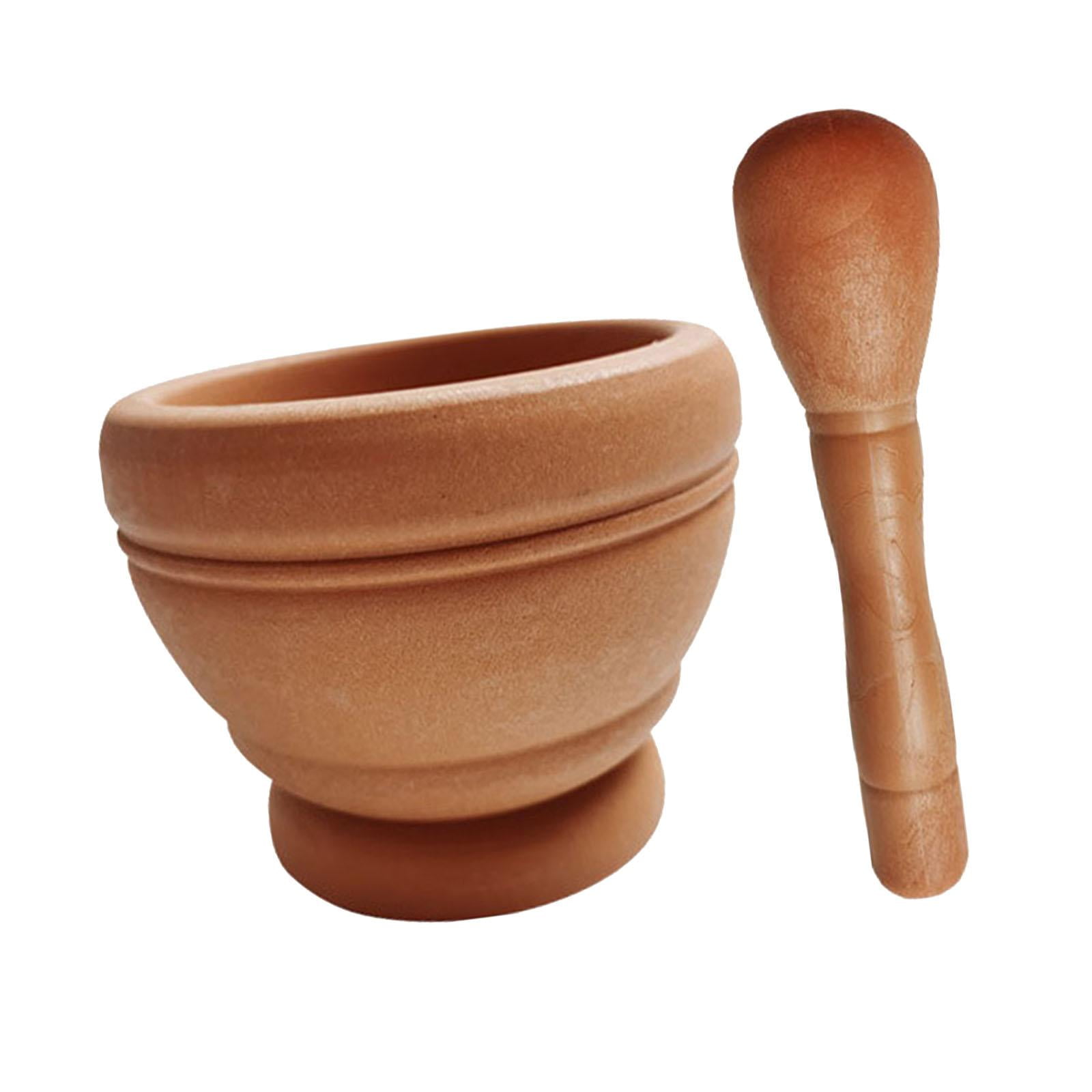 Bothyi - Juego De Mortero Y Maja Multifunción Para Cocina, Para Chutney, Especias, Jengibre, Marrón Claro