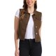 thumbnail image 1 of INSPIRE CHIC Chaleco de Mezclilla sin Mangas para Mujer con Botones Lavados Chaqueta Café Oscuro 3XL, 1 of 6