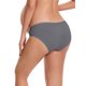thumbnail image 3 of INSPIRE CHIC Ropa interior de embarazo de mujer de tiro bajo acanalada Maternidad debajo del vientre Soporte en forma de V Bragas de color contrastante XX-Large Gris, 3 of 6