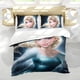 thumbnail image 5 of Frozen Chica Elsa Princesa Conjunto de sábanas temático, trío de piezas, cómodo y amigable con la piel, diseño único, regalo de decoración para el hogar para familiares, amigos y fans,140cm *210cm, 5 of 6