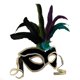 thumbnail image 1 of Máscara de carnaval Blinkee, de terciopelo y plumas, no se ilumina, 1 of 1
