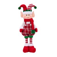 Magideal - Decoración De Muñecas Navideñas, Adorno Navideño, Figura Navideña Coleccionable Elástica Con Patas Largas Para Escritorio, Estante De Decoración Del H Masculino