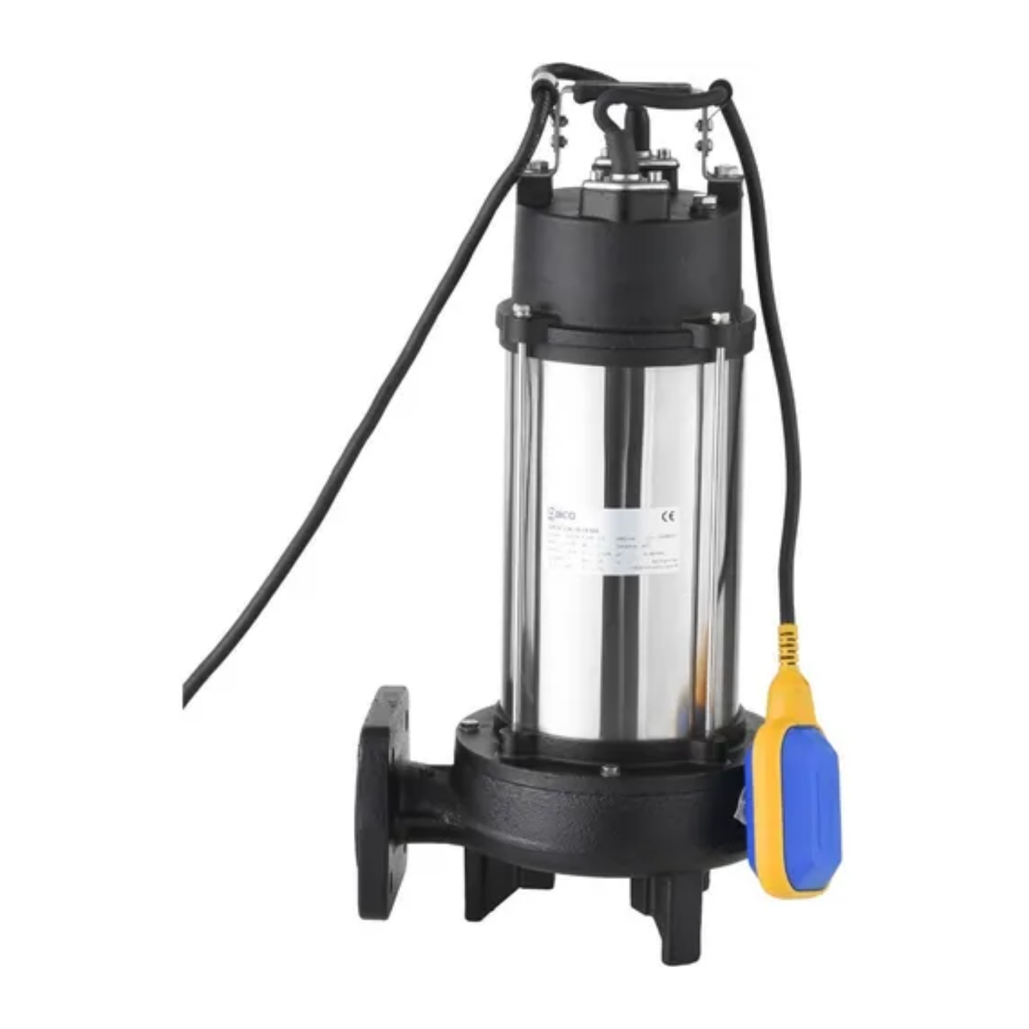 Bomba De Agua Trituradora Sumergible Baico 220V 2Hp 366 L/M