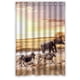 thumbnail image 1 of Cortina de ducha con diseño de elefantes y zabras corriendo sobre la pradera, juego de cortinas de baño con ganchos, tamaño 48 x 72 pulgadas, 1 of 3