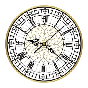 Magideal - Reloj Big Ben Reloj De Pared Acrílico Decoración De Baño Reloj Analógico Silencioso Contemporáneo Sin Tictac Para Guardería, Oficina, Escuela, Hotel