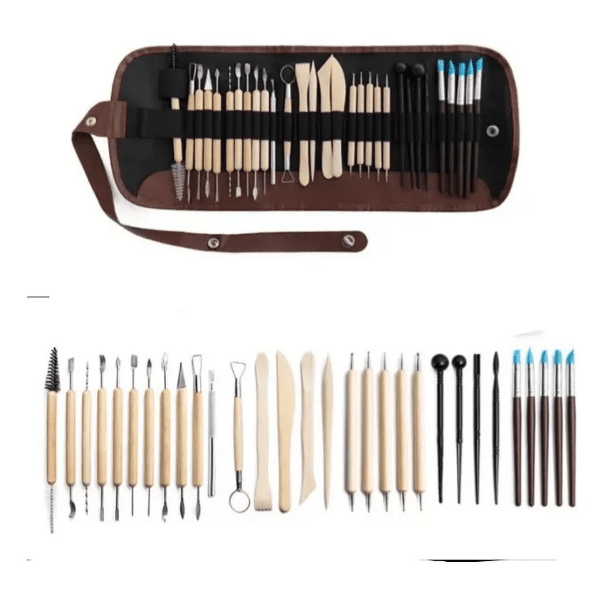 Genérico - 30 Herramientas Para Trabajo En Arcilla, Cera, Porcelana.