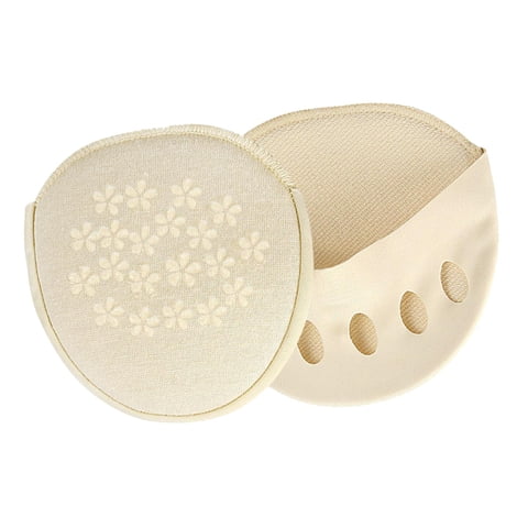 Ioensy - Almohadillas Para El Antepié De Cinco Dedos Calcetines Invisibles Transpirables Almohadillas Para El Metatarso Almohadillas Para Los Pies Beige