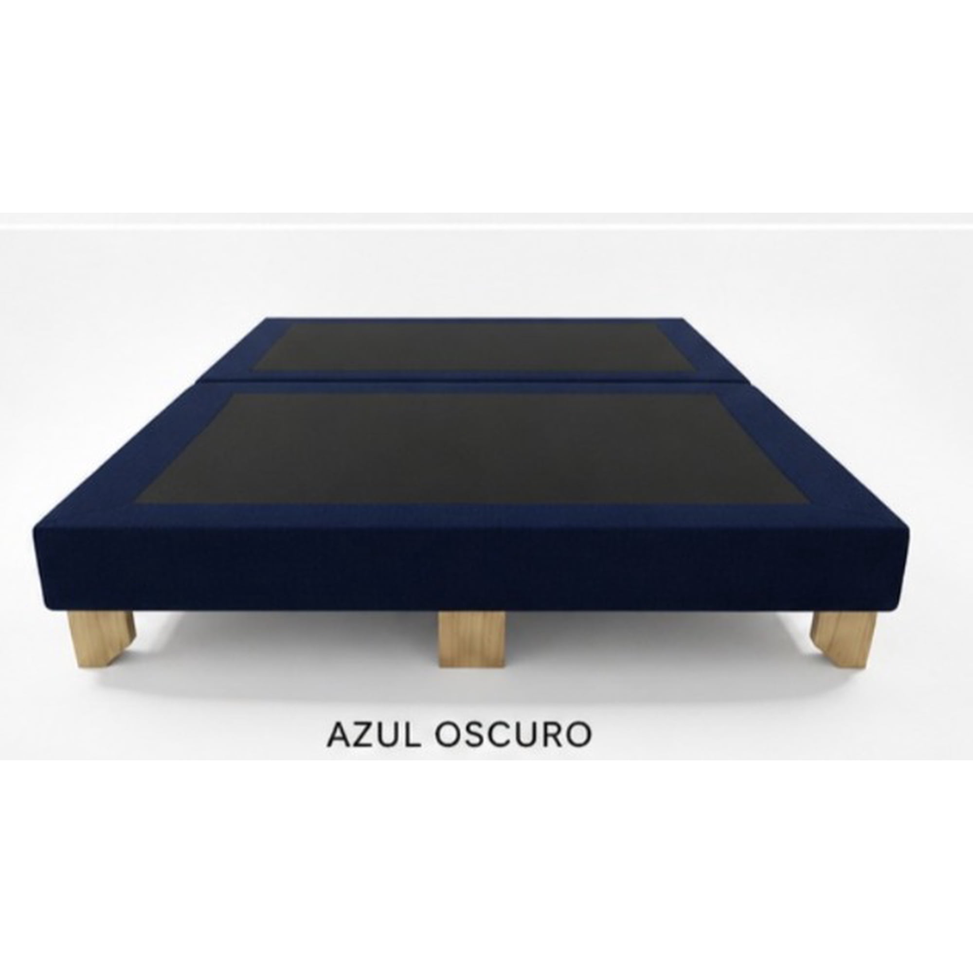 Rous Muebles - Base Cama 2 Plazas, Dividida, Color Azul