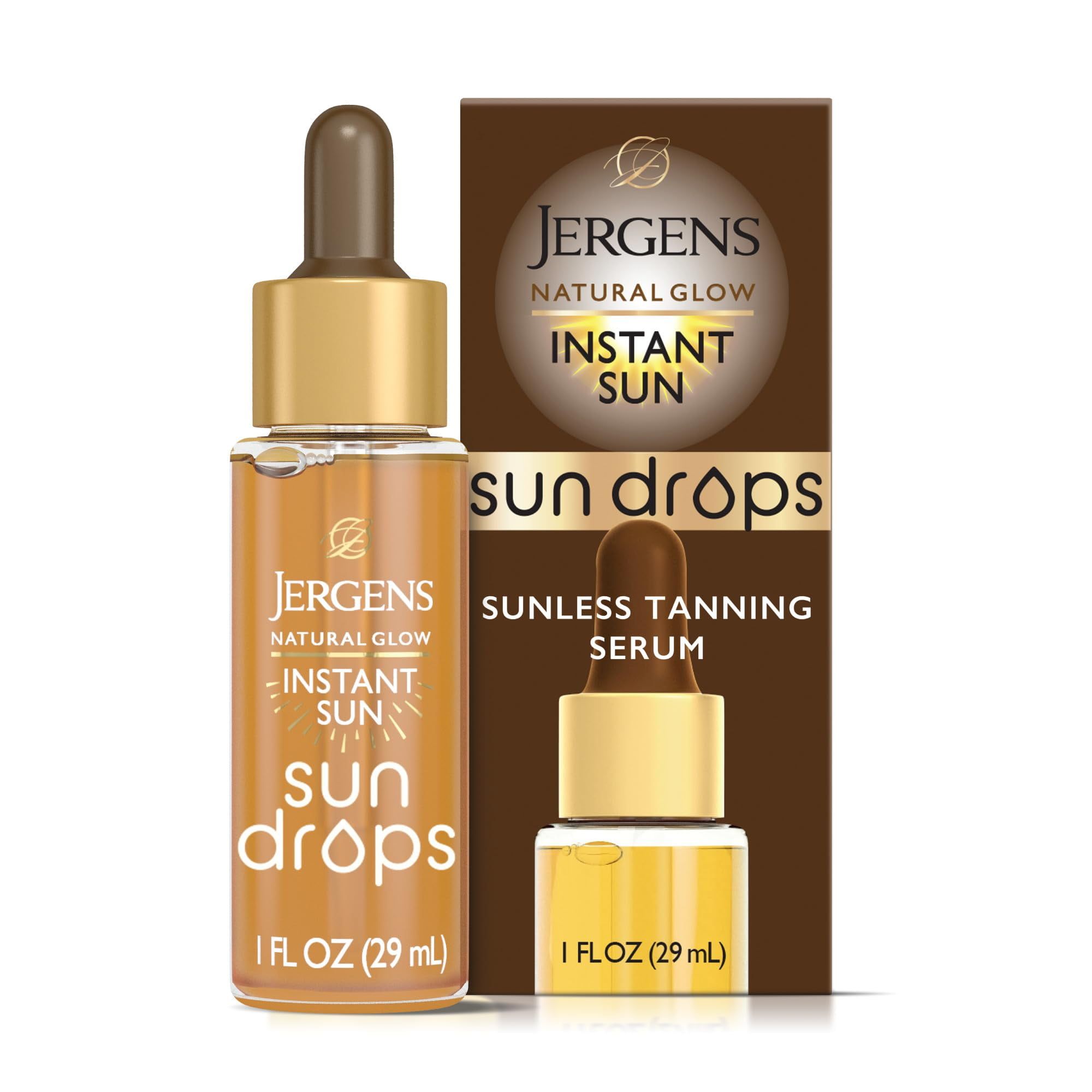 Gotas Solares Instantáneas Sunless Tanning Jergens Natural Glow, 30 Ml