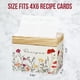 thumbnail image 4 of Caja de recetas SENSORY4U de madera con diseño de flores silvestres, con tarjetas y separadores, 4 of 7