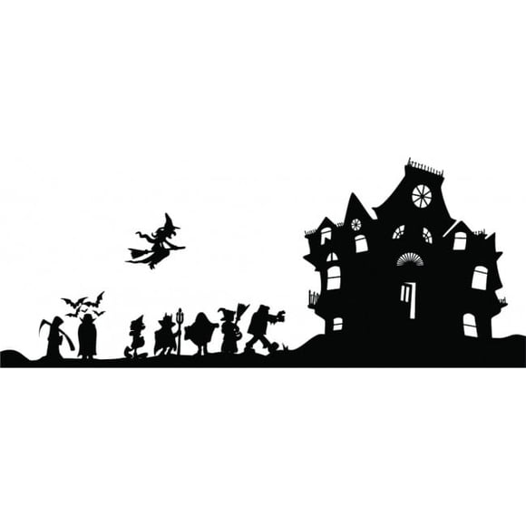 Decomural Spooky House Ghouls Witch WS-45528