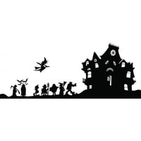 Rienda Libre Graphics - Decomural Spooky House Ghouls Witch Ws-45528