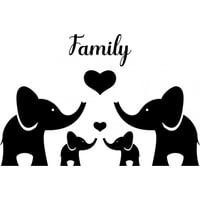 Rienda Libre Graphics - Decomural Elephant Family Nursery Ws-51199