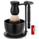 thumbnail image 1 of Kit de afeitado SANWA Mysterious Black con maquinilla de afeitar y brocha de seguridad, 1 of 3