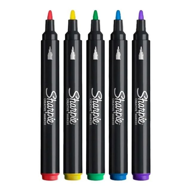 Marcador Acrílico Sharpie Creative Punta Redonda X5 Colores