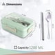 thumbnail image 2 of Lonchera Bento para adultos y niños – Recipiente para almuerzo dividido de 113 g con cuchara y palillos – Lonchera hermética y a prueba de fugas hecha de paja de trigo apta para microondas y lavavaj, 2 of 7