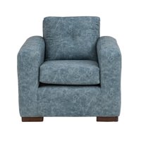 Muebles América - Sofá Franco 1 Cuerpo Cuero Auris Azul Claro