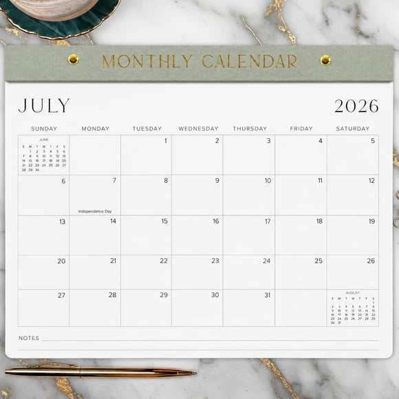 Calendario ZICOTO 2026-2027 14,5 x 11,5" Estético