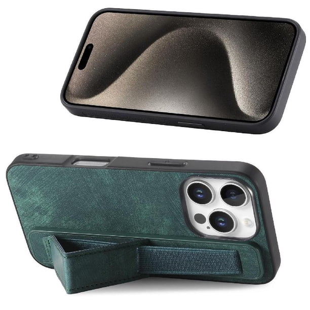 Funda Protectora con Correa para iPhone 16 Pro Resistente a Golpes Verde