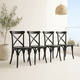 thumbnail image 2 of Pack 4 Sillas de Terraza o Comedor Crossback Danubio - Negra, 2 of 7