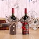 thumbnail image 3 of Funda para botella de vino navideña, diseño de cuello y botones, suéter para botella de vino, conjunto de vestido para botella de vino, decoración para fiesta navideña, decoración para mesa de comedor, 3 of 6