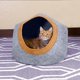 thumbnail image 2 of Cama redonda de fieltro para gatos Kitty City, cálida y acogedora, gris, 2 of 6