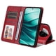thumbnail image 4 of Funda Billetera para Xiaomi Redmi Note 14 Pro 5G con Porta Tarjetas y Soporte Ajustable Rojo, 4 of 5