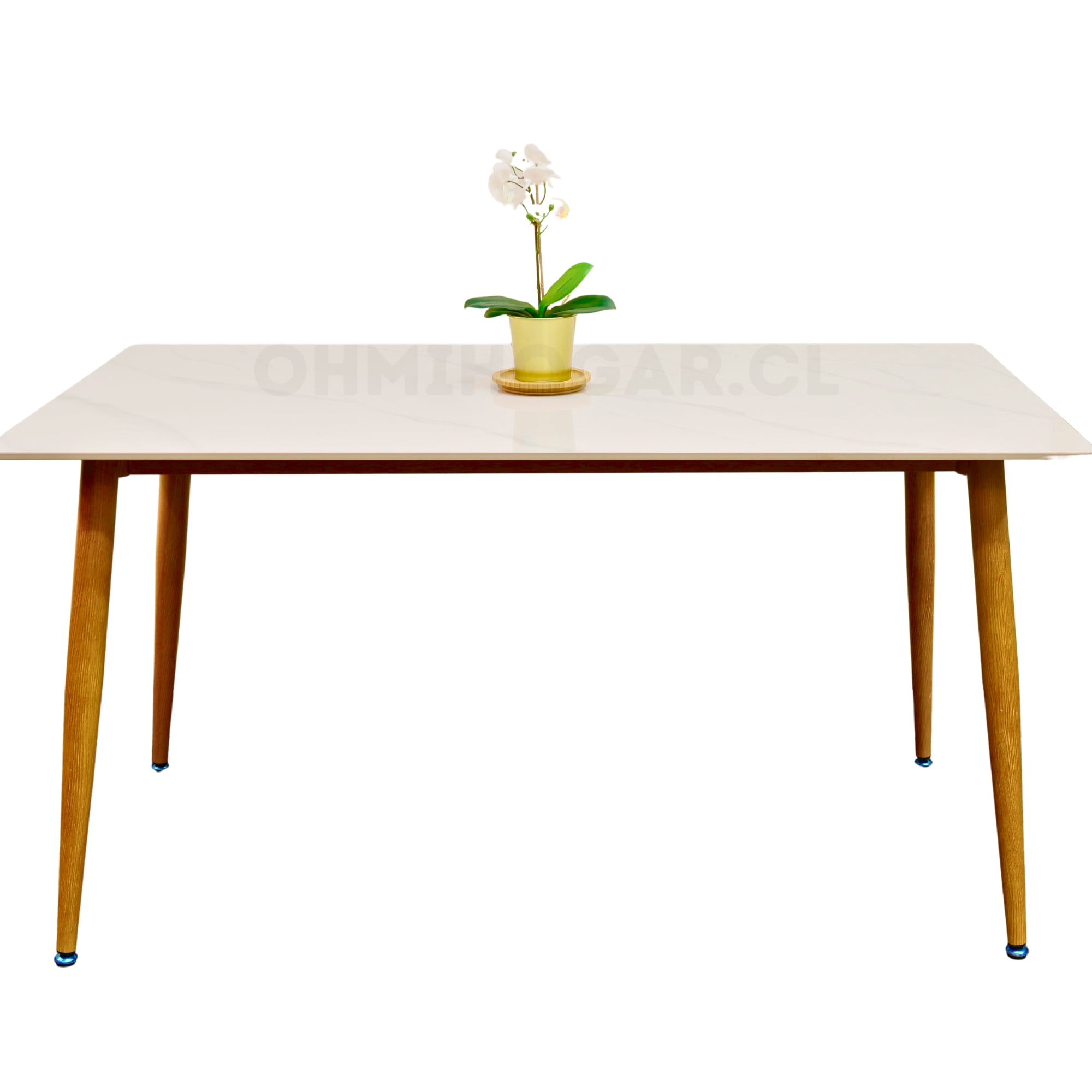 Oh! Mi Hogar ® - Mesa De Comedor Rectangular De Cuarzo Calacatta Soft 180x100cm