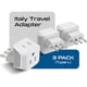 thumbnail image 2 of Adaptador Enchufe Ceptics CT12A Tipo L Italia Chile 3 Pack, 2 of 3