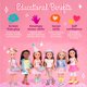 thumbnail image 5 of Ropa para muñecas con purpurina para niñas con flores brillantes en flor, 14 pulgadas, 5 of 6