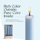 thumbnail image 2 of Velas de pilar Leor & Lair 15 cm Azul – Pack de 8, 2 of 3