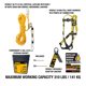 thumbnail image 2 of Kit de seguridad para tejados, arnés DEWALT D1000 con salvavidas vertical de 15 m, 2 of 5
