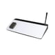 thumbnail image 4 of Pizarra blanca de escritorio con organizador de cristal, cajón, bloc de notas, superficie ergonómica para escribir, ideal para el hogar, la oficina o Negro, 4 of 5